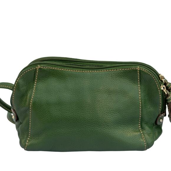Small Women's Purse TIGNANELLO Green Genuine Leather Crossbody Bag - Picture 2 of 10